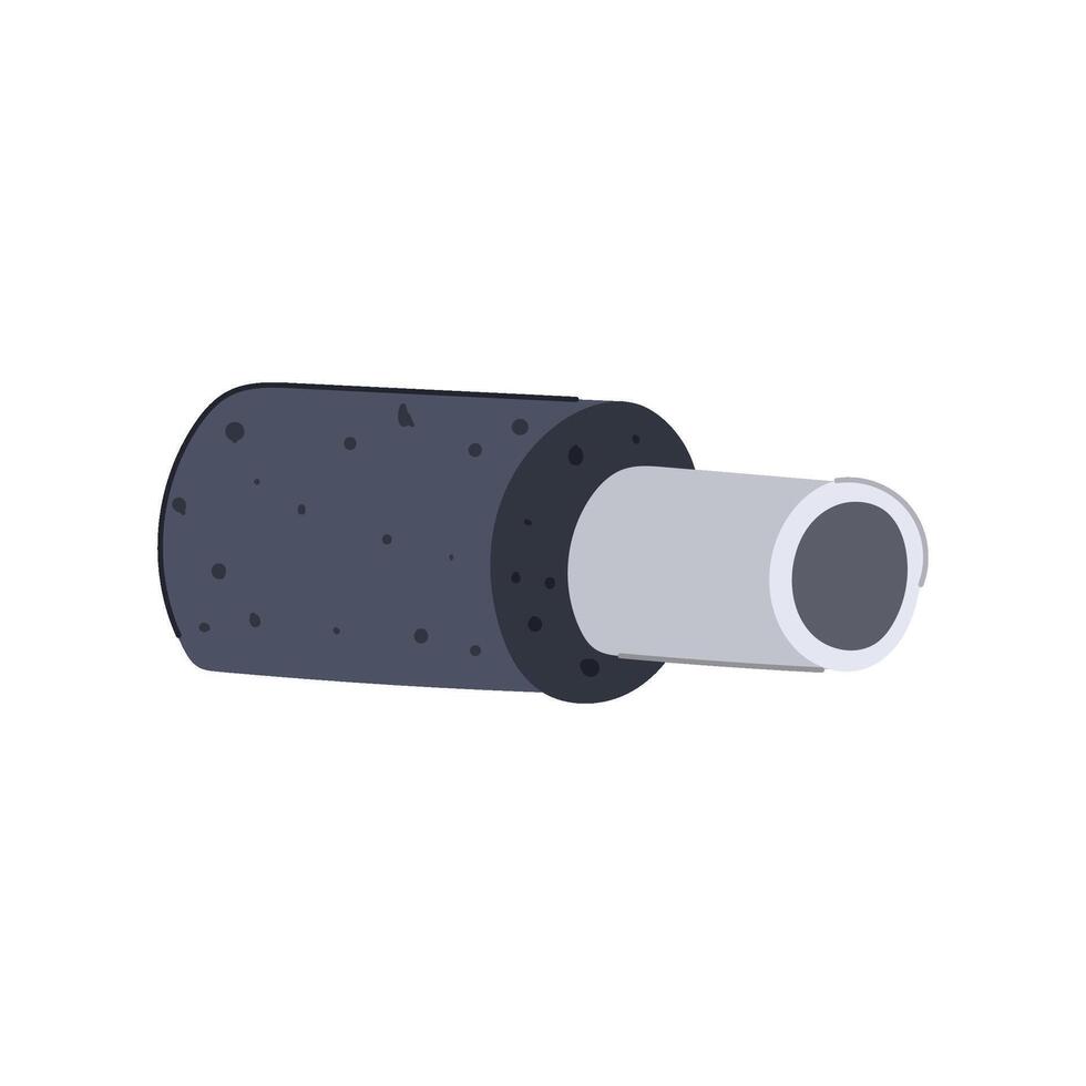 foam pipe insulation cartoon illustration vector