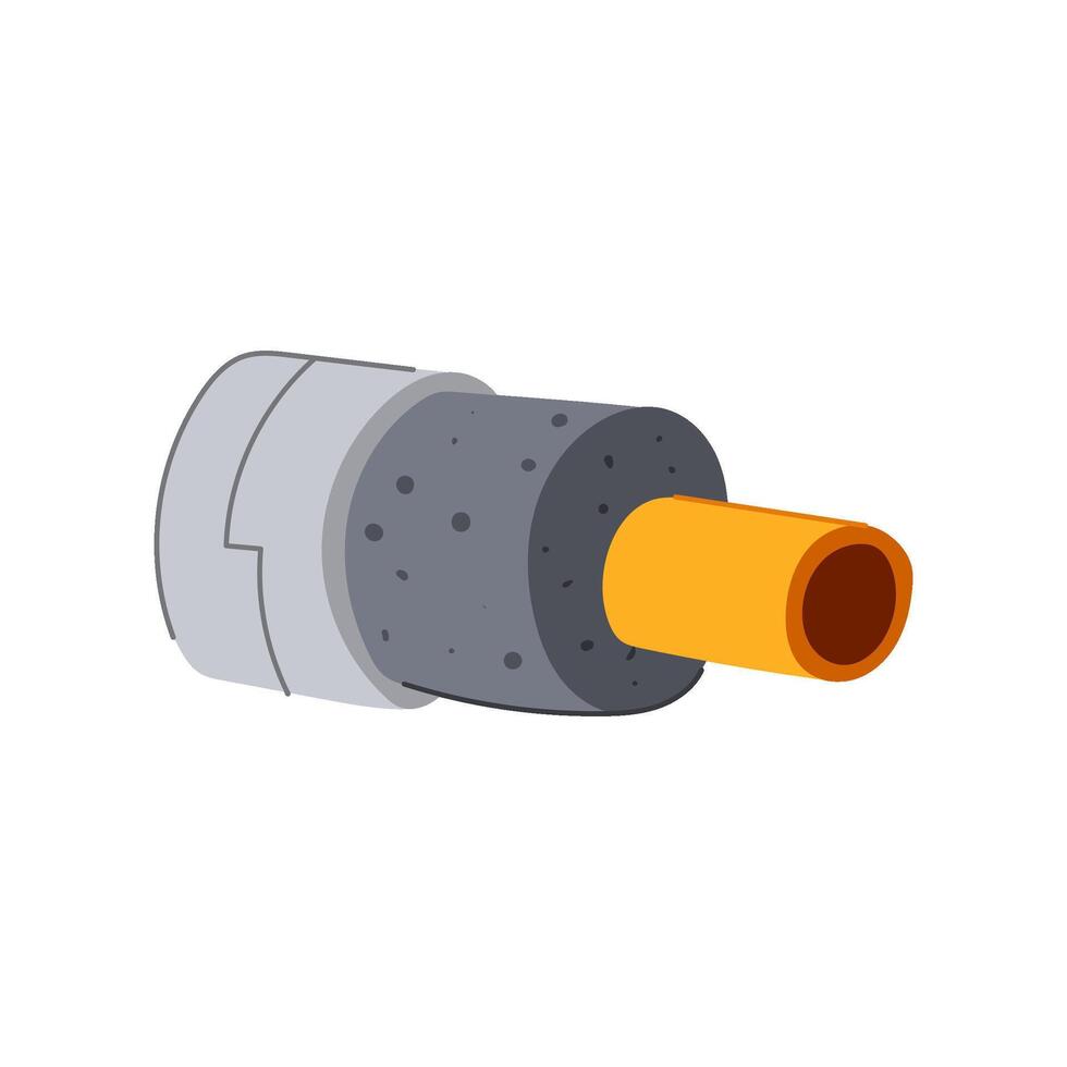 cold pipe insulation cartoon illustration vector