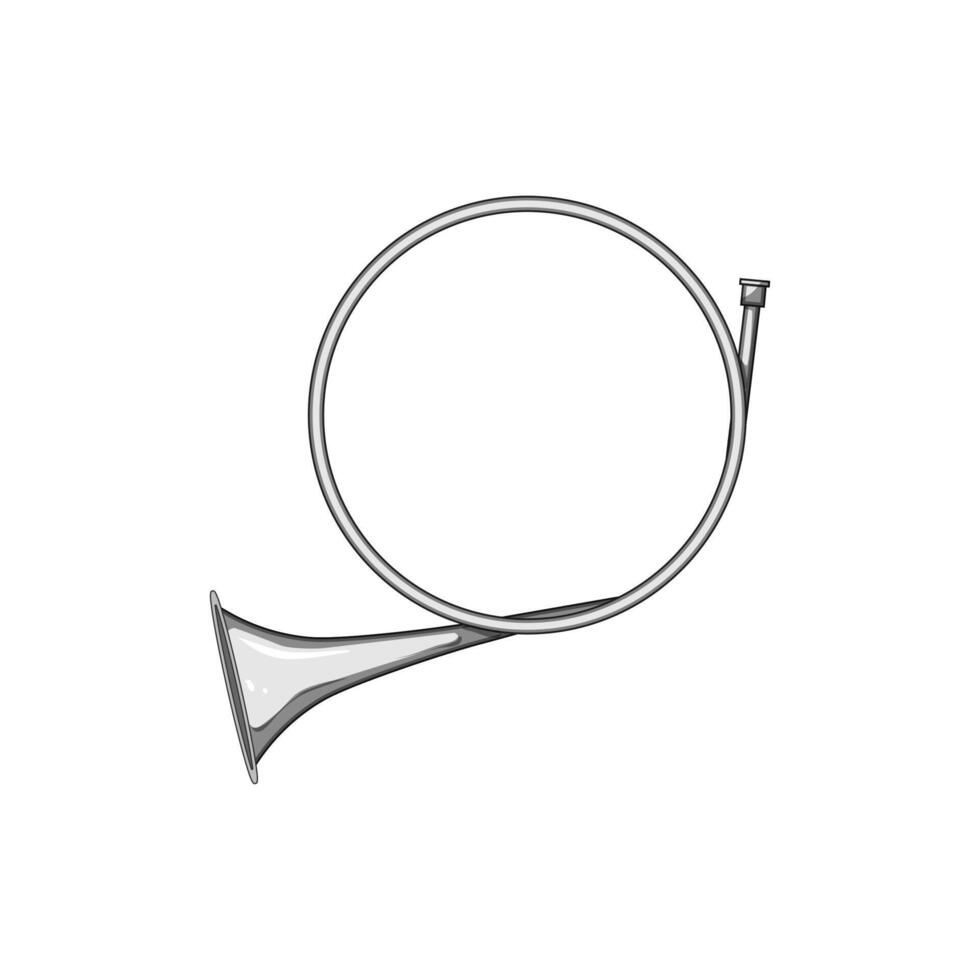 instrument post horn cartoon illustration vector