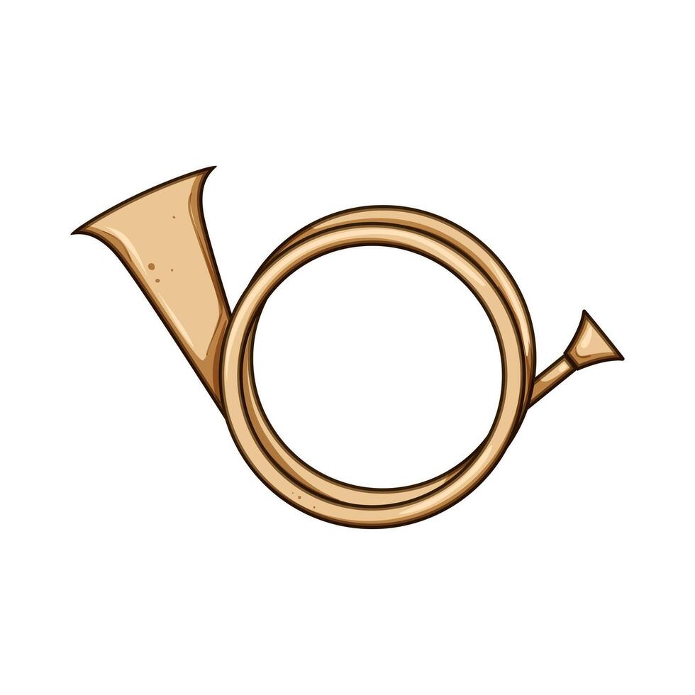 al post horn cartoon illustration vector