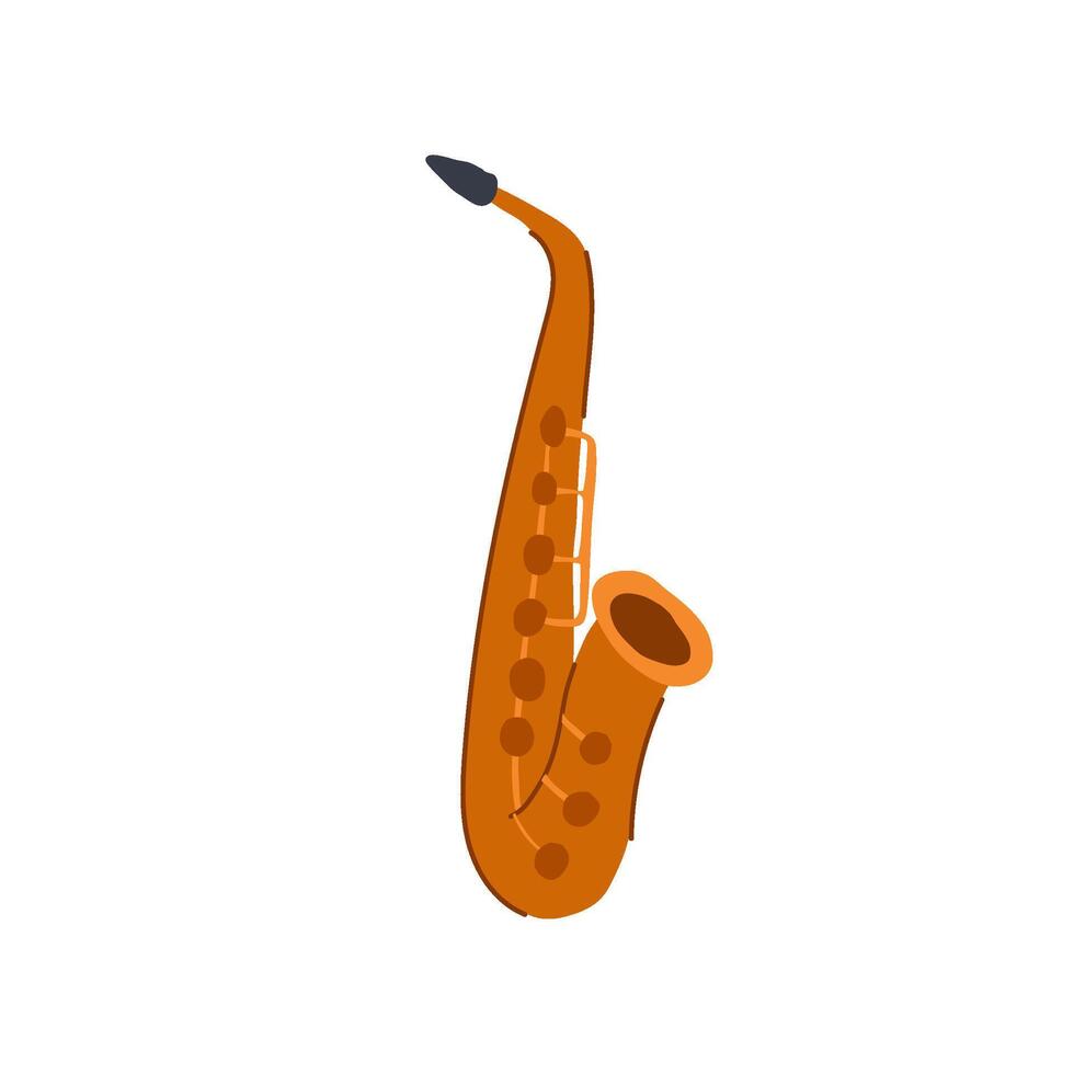 improvisation saxophone cartoon illustration vector