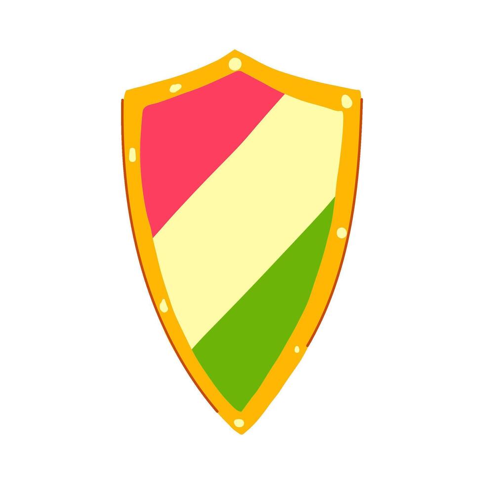 quest shield knight cartoon illustration vector