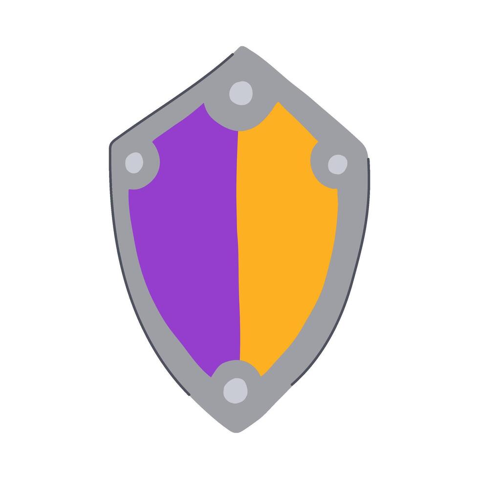 horse shield knight cartoon illustration vector