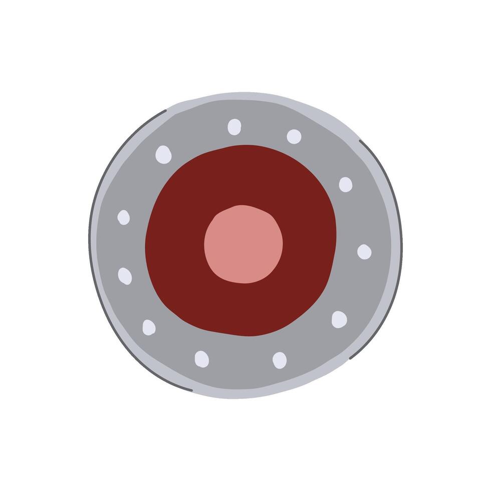 honor shield knight cartoon illustration vector