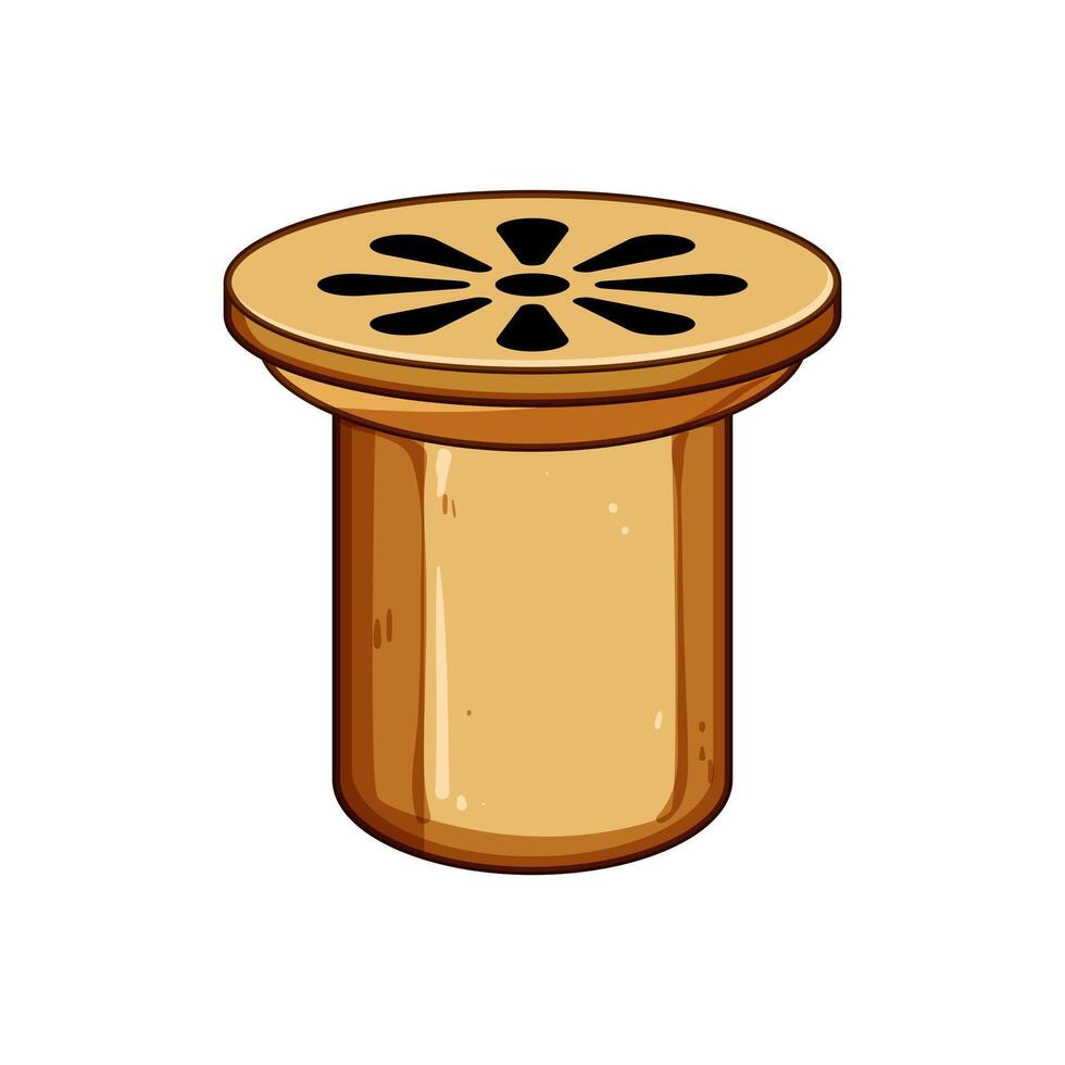 unclog sink drain cartoon illustration vector