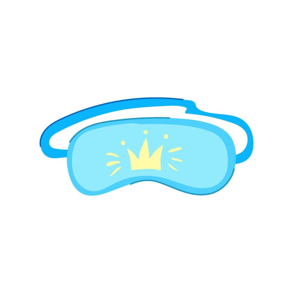 foam sleep mask eye cartoon illustration vector