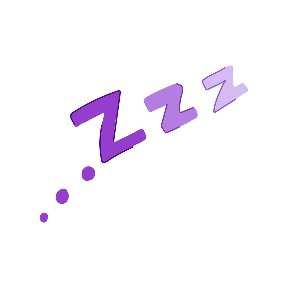 snooze sleep zzz cartoon illustration vector
