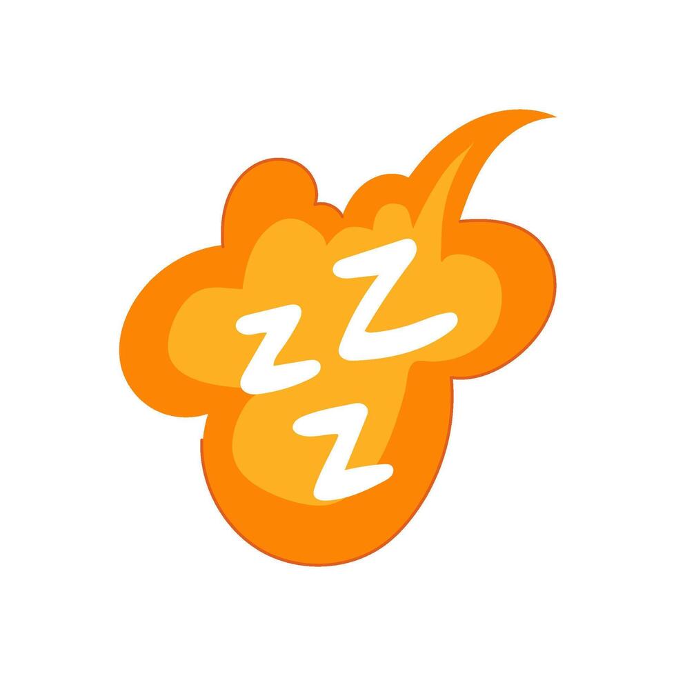 bedtime sleep zzz cartoon illustration vector