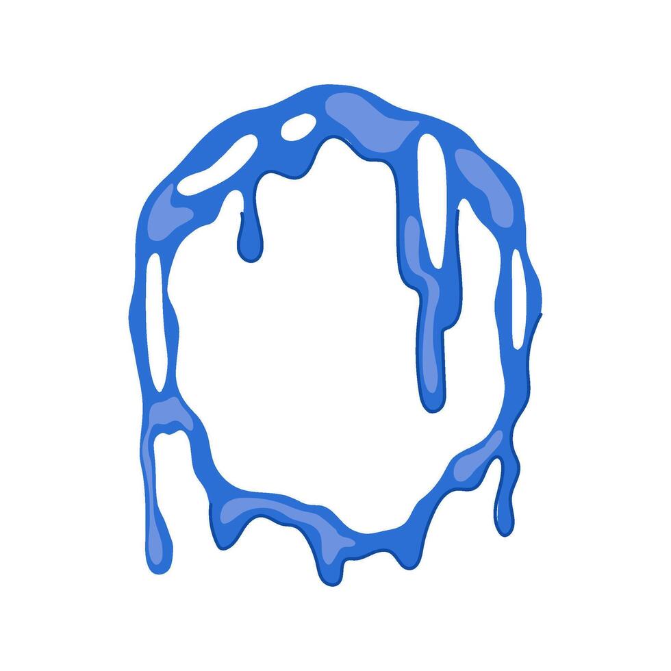colorful slime frame cartoon illustration vector
