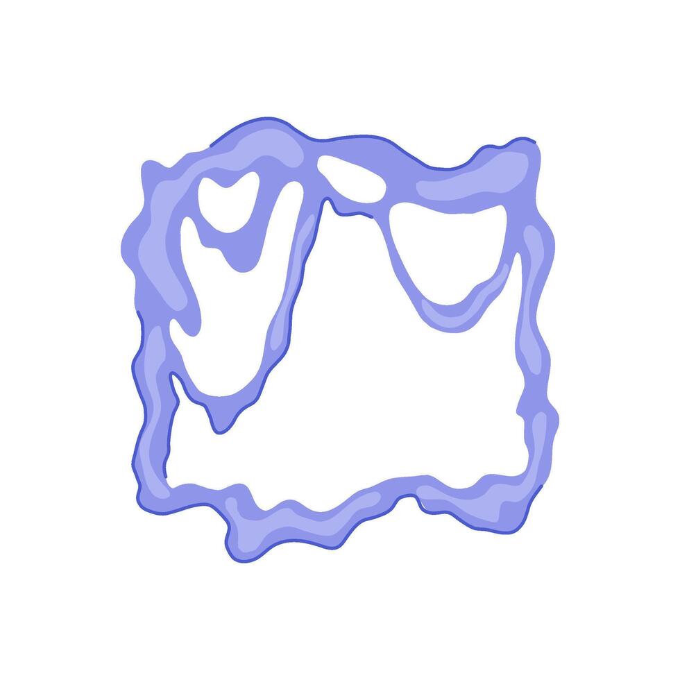 diy slime frame cartoon illustration vector