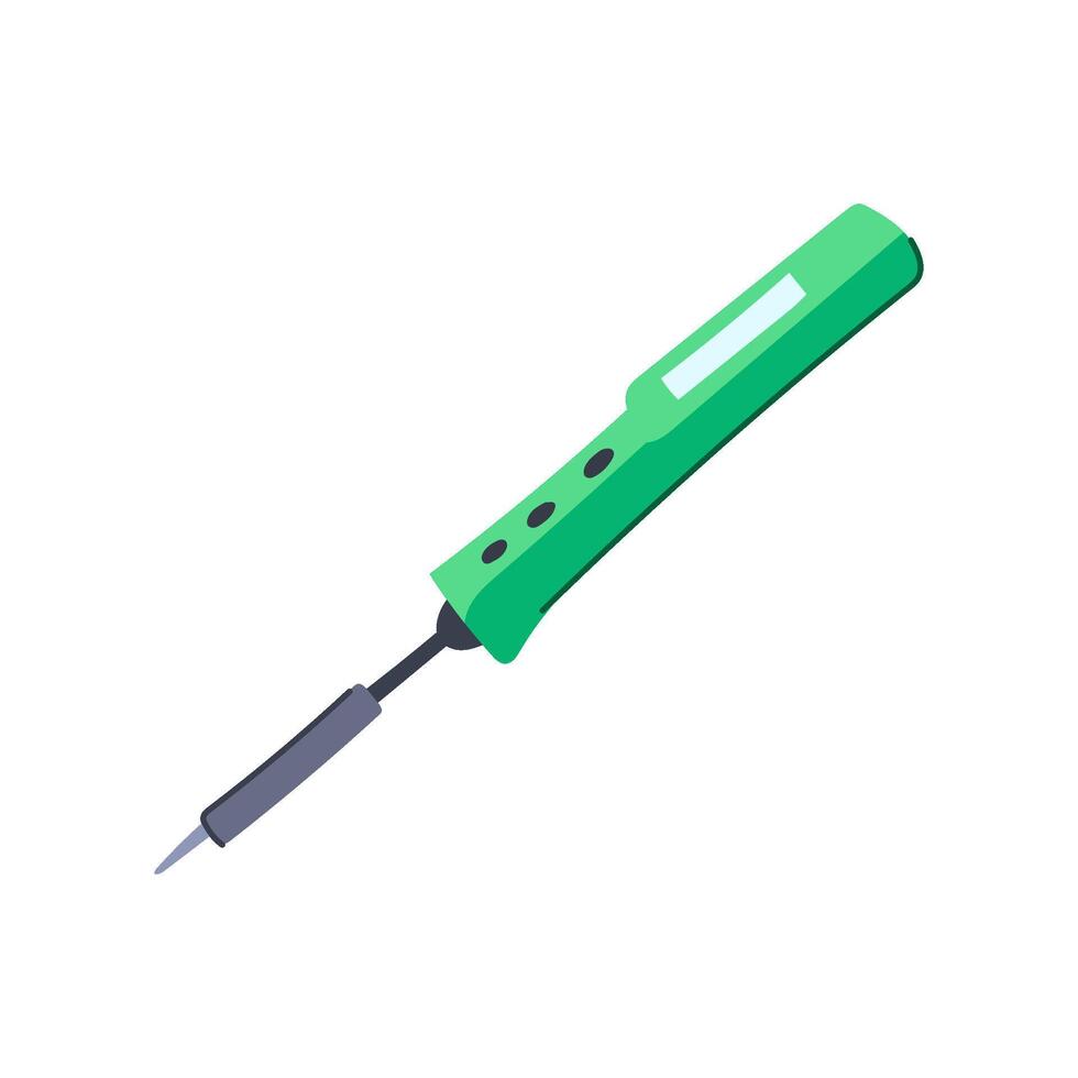 desolder soldering iron cartoon illustration vector