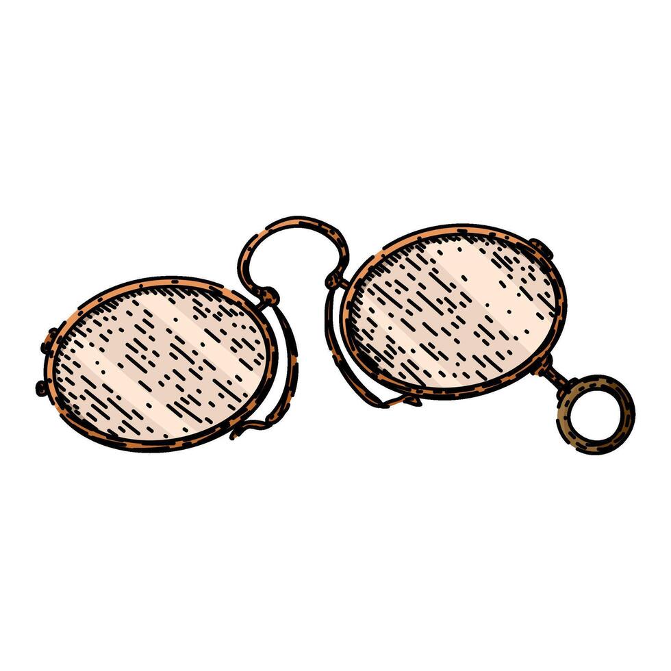 eyewear spectacles sketch hand drawn vector