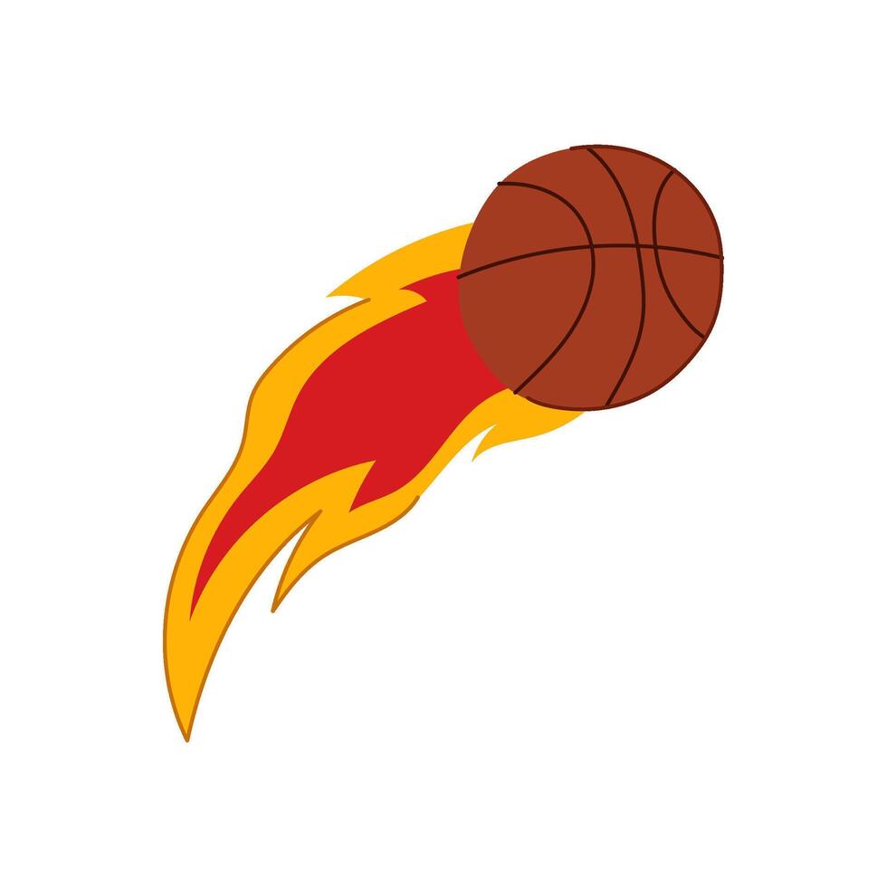 fastbreak speed basketball ball cartoon illustration vector