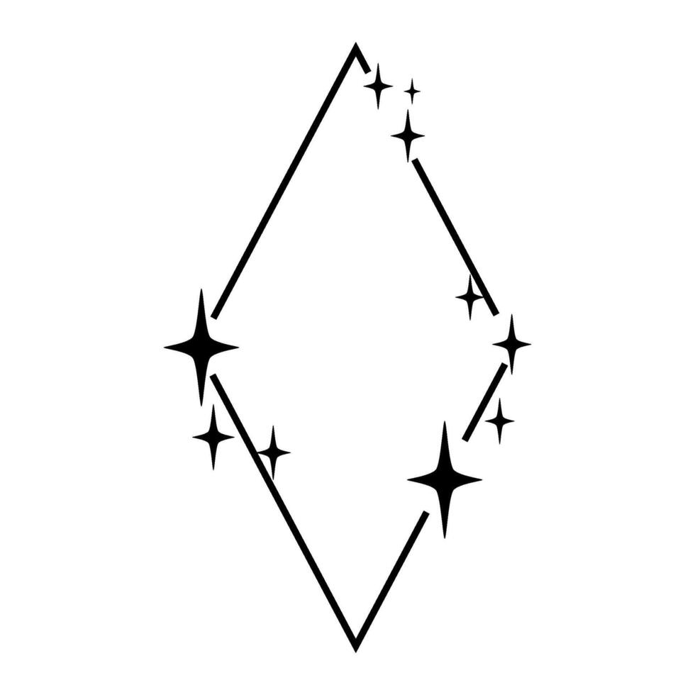 sky starry frame cartoon illustration vector