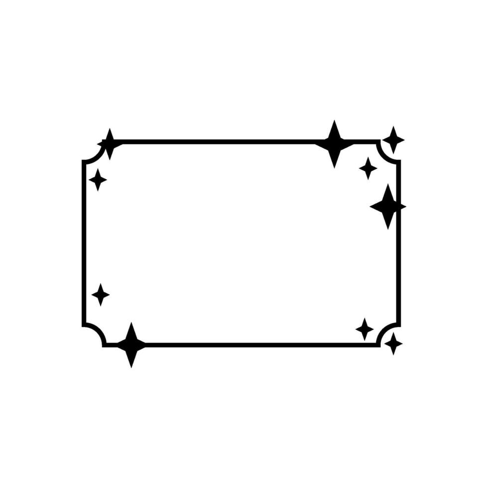 cosmos starry frame cartoon illustration vector