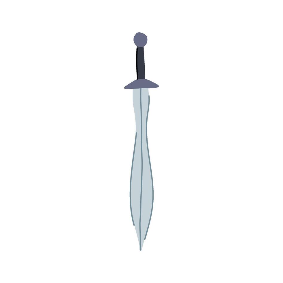 quest sword knight cartoon illustration vector