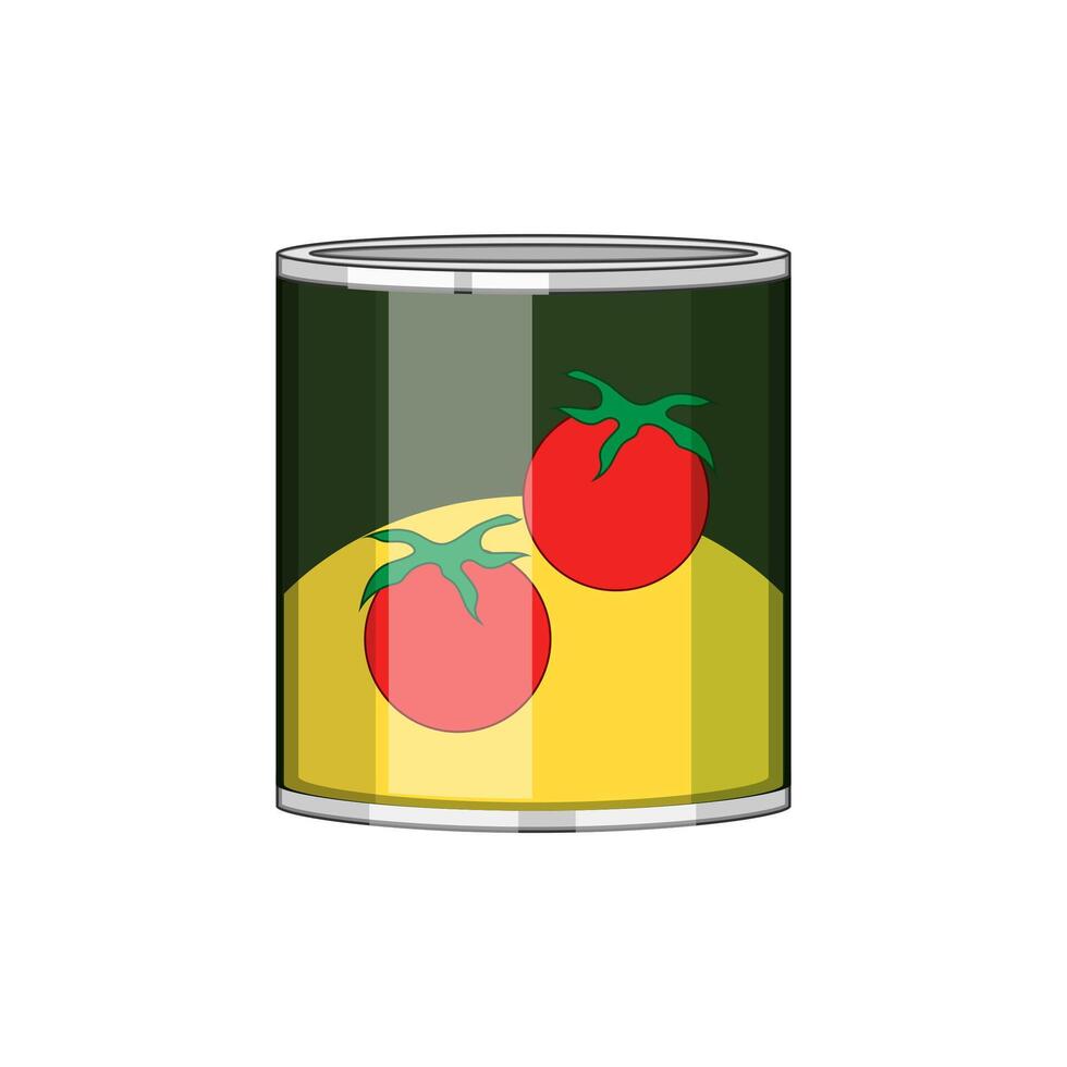beverage tin can cartoon illustration vector