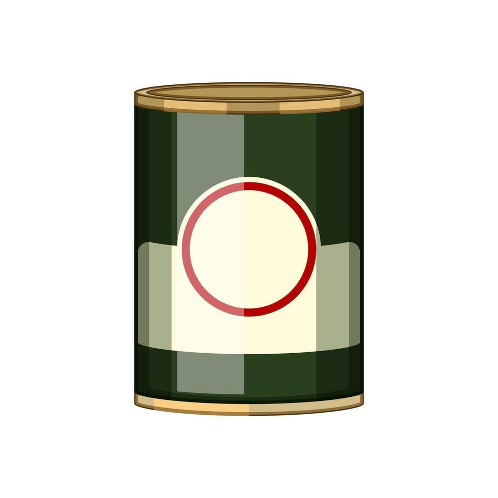 durability tin can cartoon illustration vector