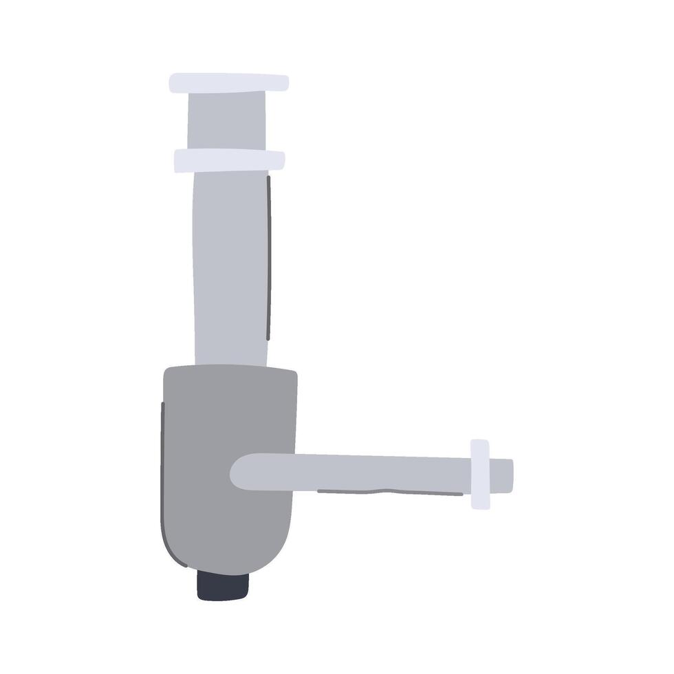 clog waste drain trap cartoon illustration vector