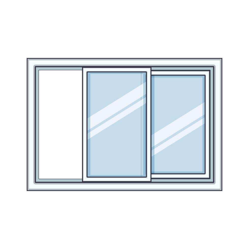 pane window frame cartoon illustration vector