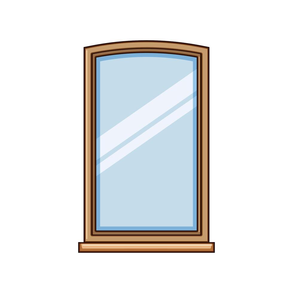 muntin window frame cartoon illustration vector