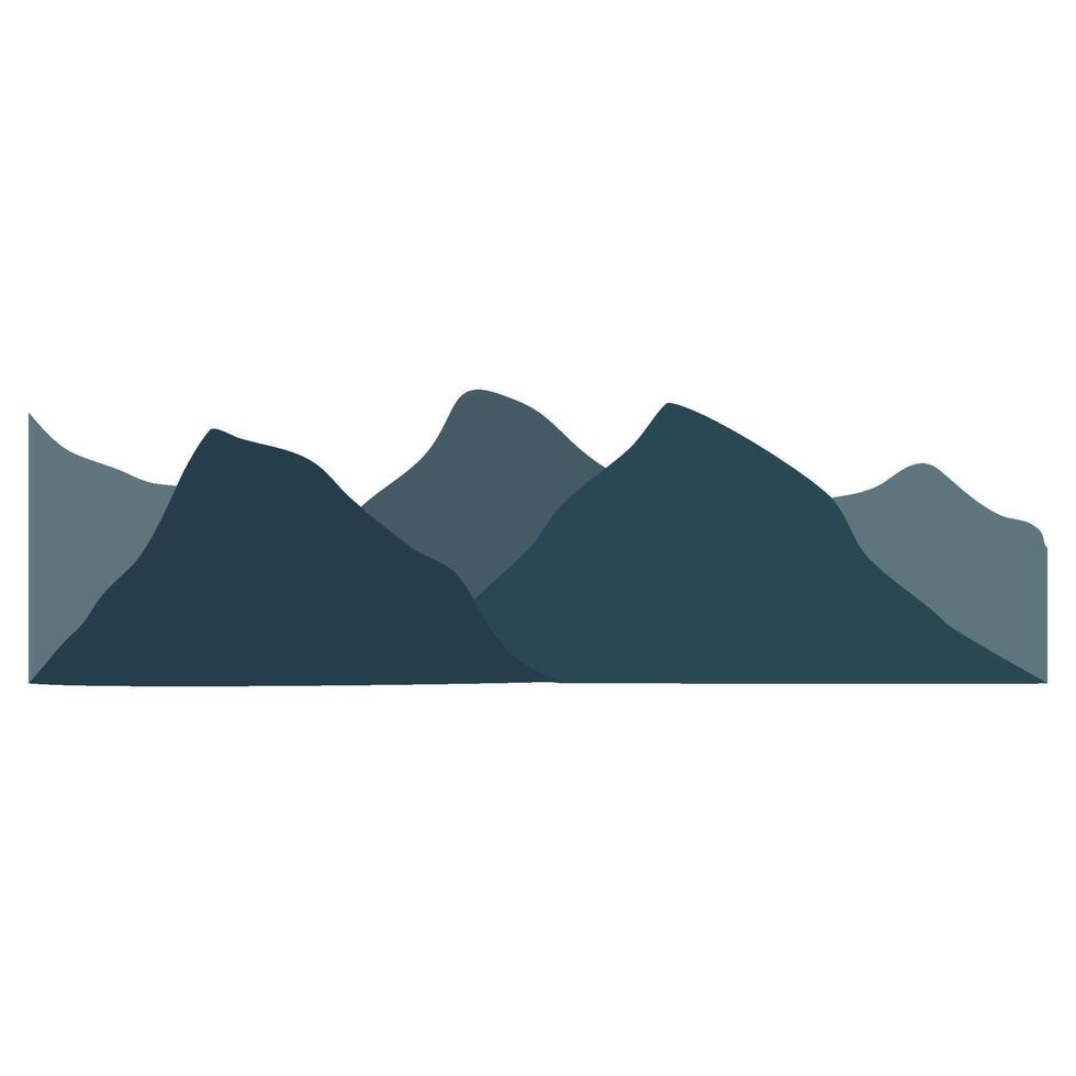 Misty mountain landscape vector