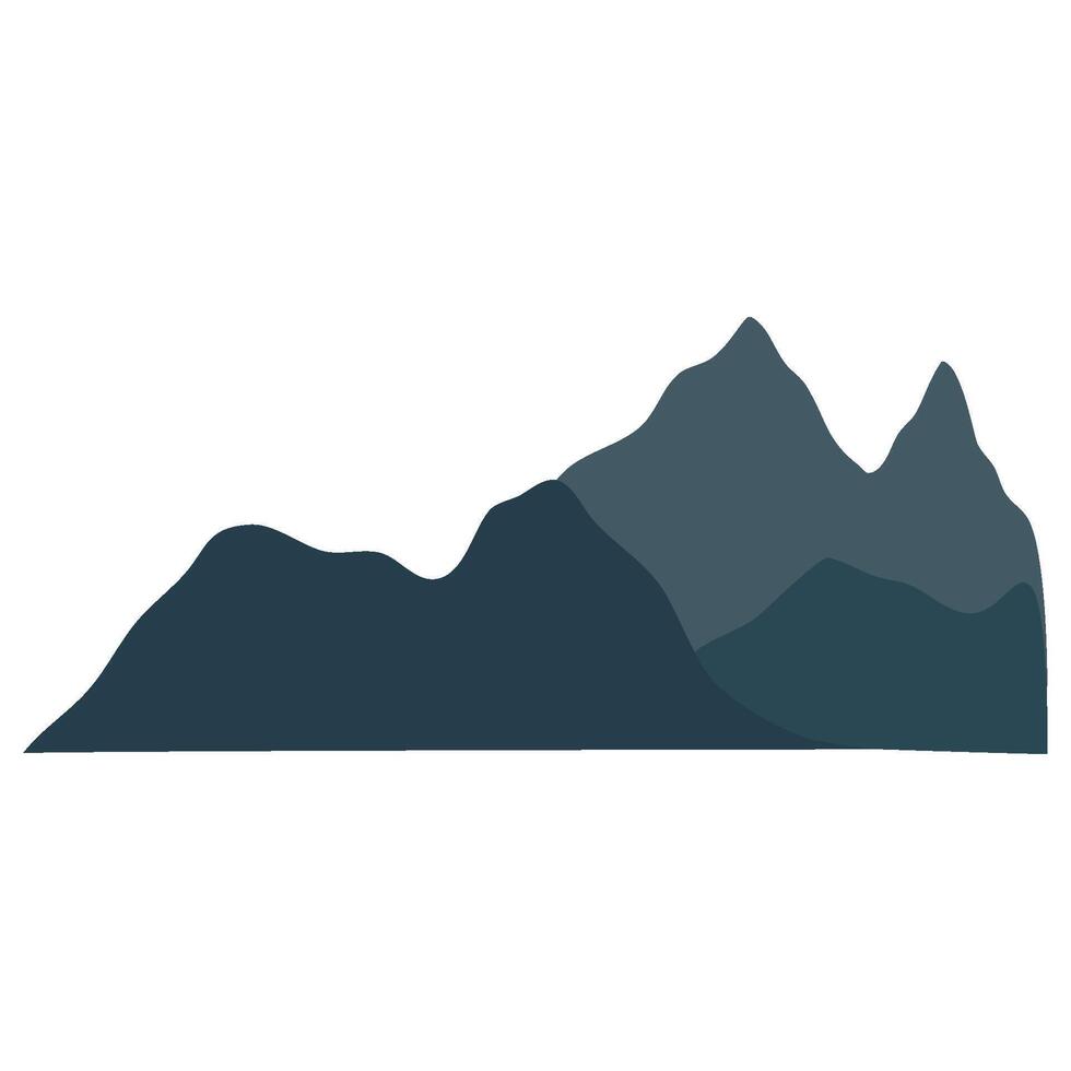 Misty mountain view vector