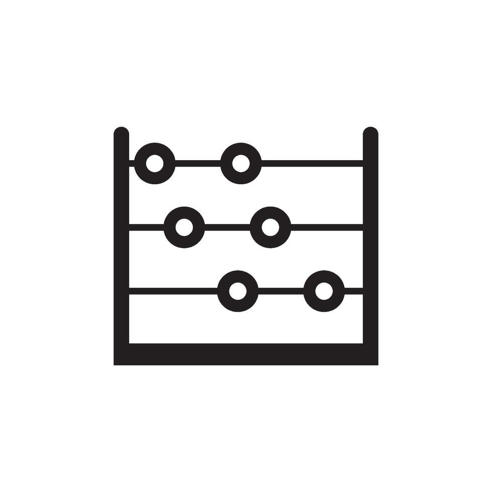 A black and white icon of a rack with a bunch of circles vector