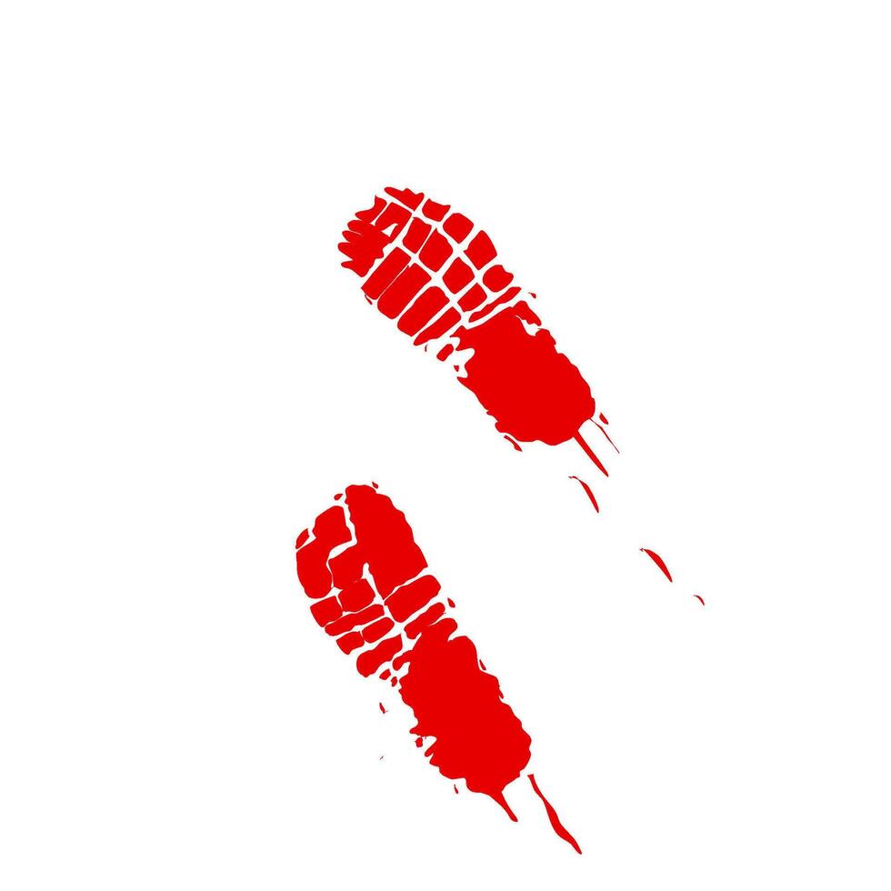 red bloody shoes print vector