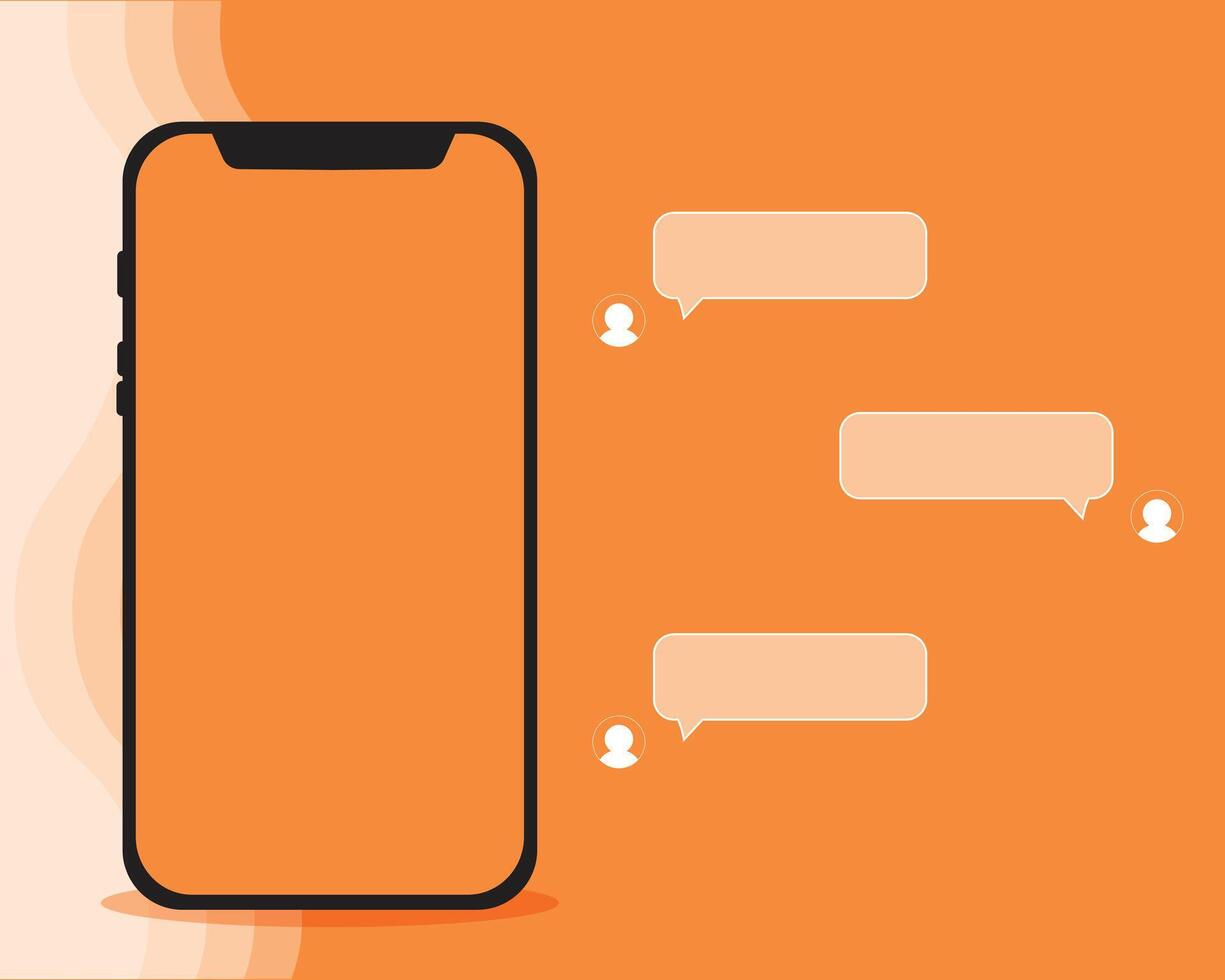 smartphone frame, web banner, illustration vector