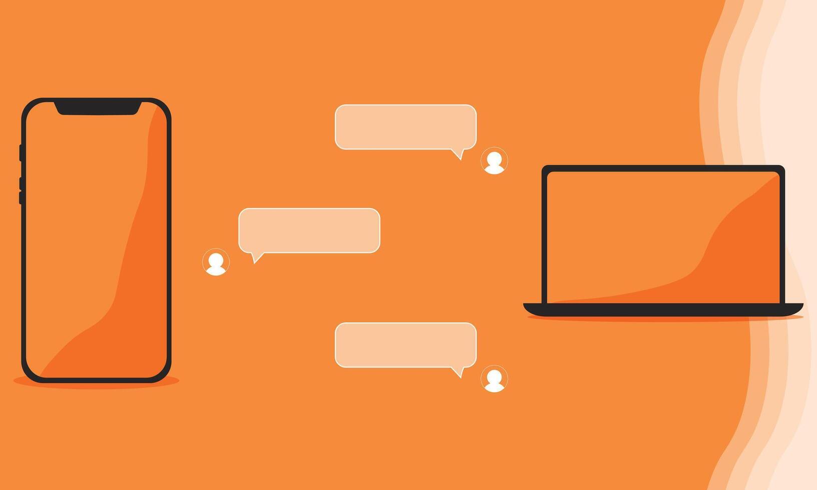 tablet pc and smartphone. web banner vector