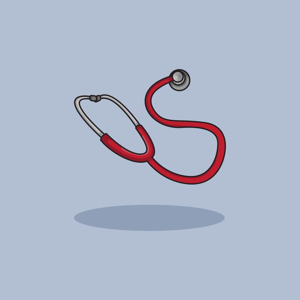 Doctor tool. Medical Doctor Stethoscope Cartoon design illustration and icon for website, digital and print vector