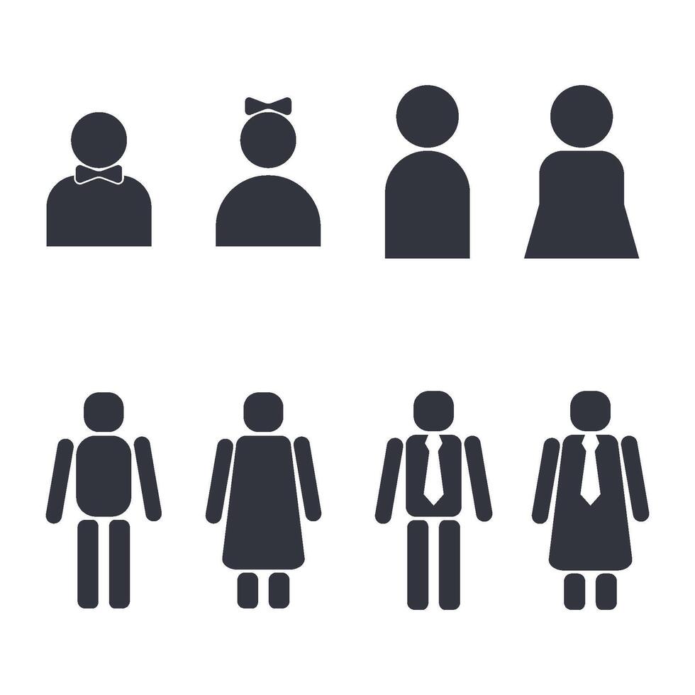 Boy and Girl Logo Template Icon vector
