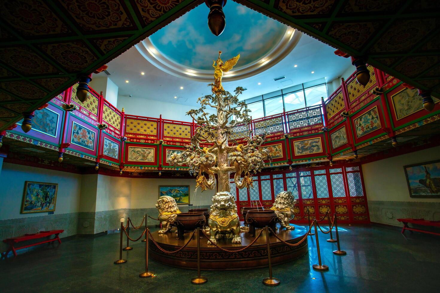 Ulaanbaatar, Mongolia - August 14, 2024 - Scene of The Chinggis Khaan National Museum, a museum in Chingeltei, exhibits more than 10,000 artifacts, mostly are the original ones photo