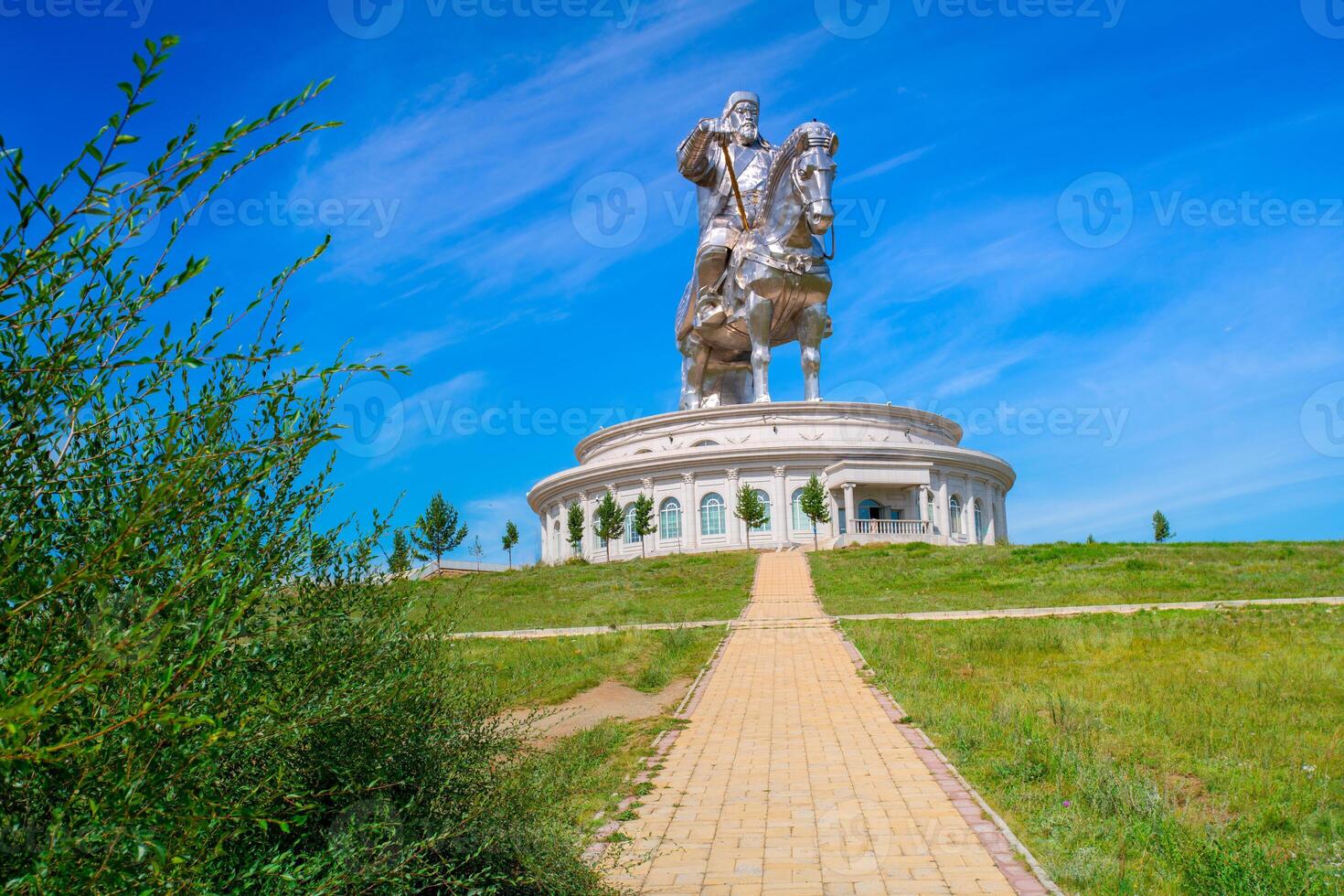 The Genghis Khan Equestrian Statue, stainless steel statue of Genghis Khan on horseback and the world's tallest equestrian statue, Ulaanbaatar, Mongolia photo