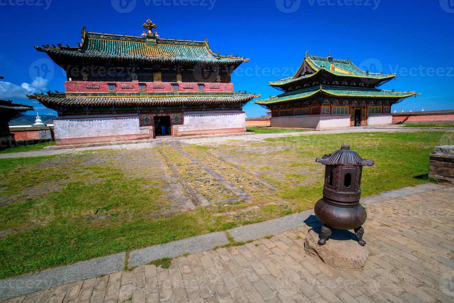 Erdene Zuu Monastery, earliest surviving Buddhist monastery in Mongolia, affiliated with Gelug sect of Tibetan Buddhism, part of Orkhon Valley Cultural Landscape, UNESCO, Ovorkhangai, Karakorum photo