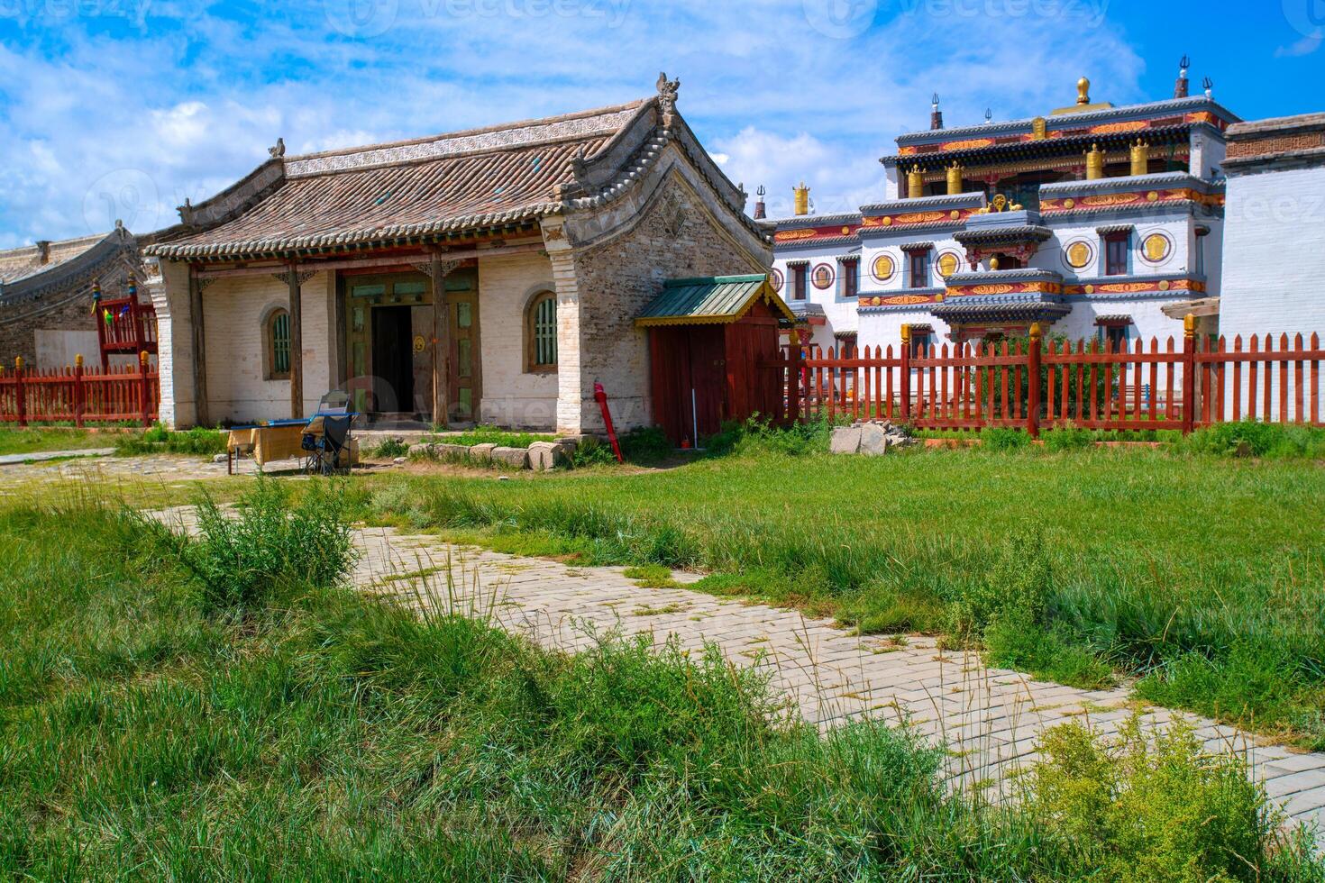 Erdene Zuu Monastery, earliest surviving Buddhist monastery in Mongolia, affiliated with Gelug sect of Tibetan Buddhism, part of Orkhon Valley Cultural Landscape, UNESCO, Ovorkhangai, Karakorum photo