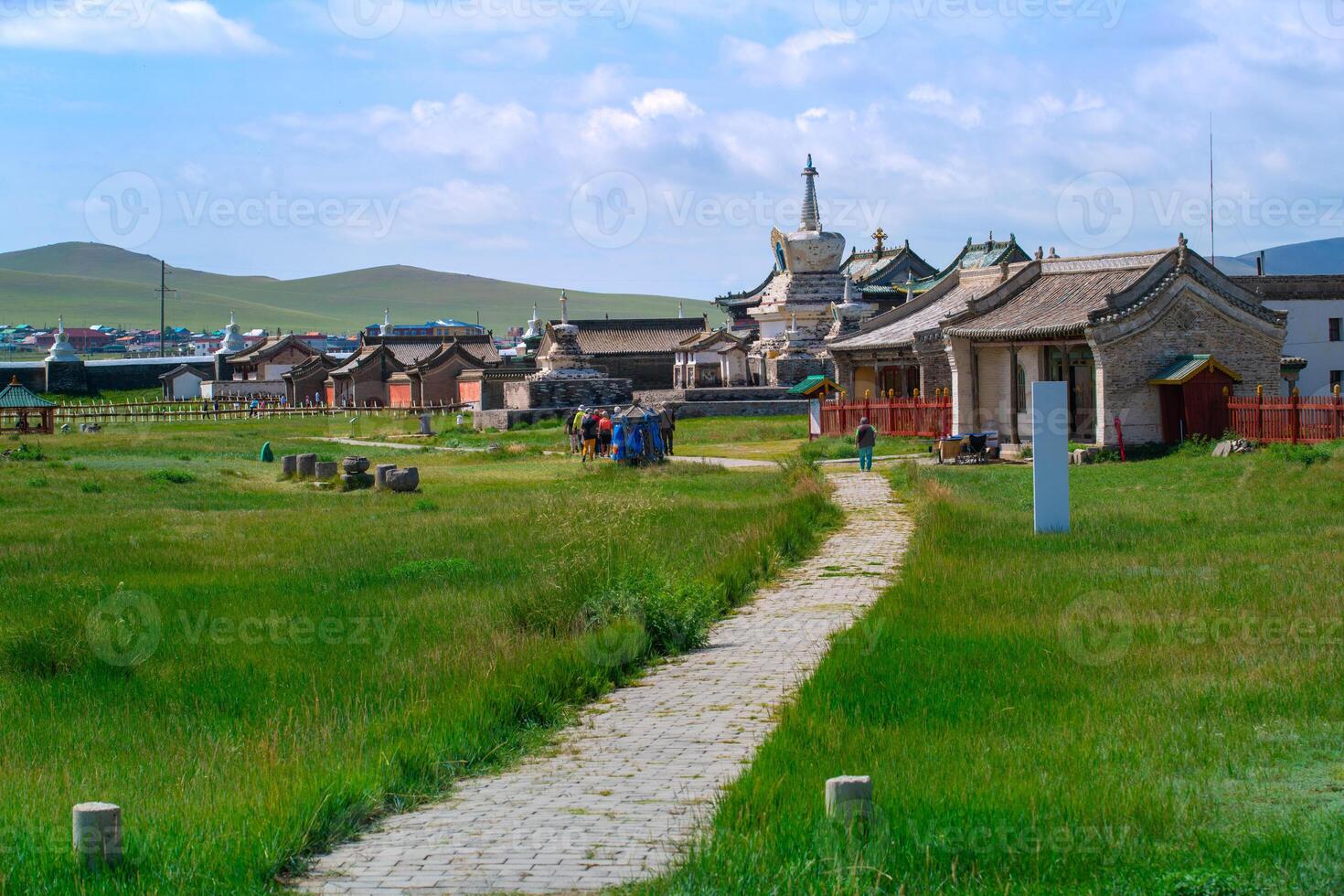 Erdene Zuu Monastery, earliest surviving Buddhist monastery in Mongolia, affiliated with Gelug sect of Tibetan Buddhism, part of Orkhon Valley Cultural Landscape, UNESCO, Ovorkhangai, Karakorum photo