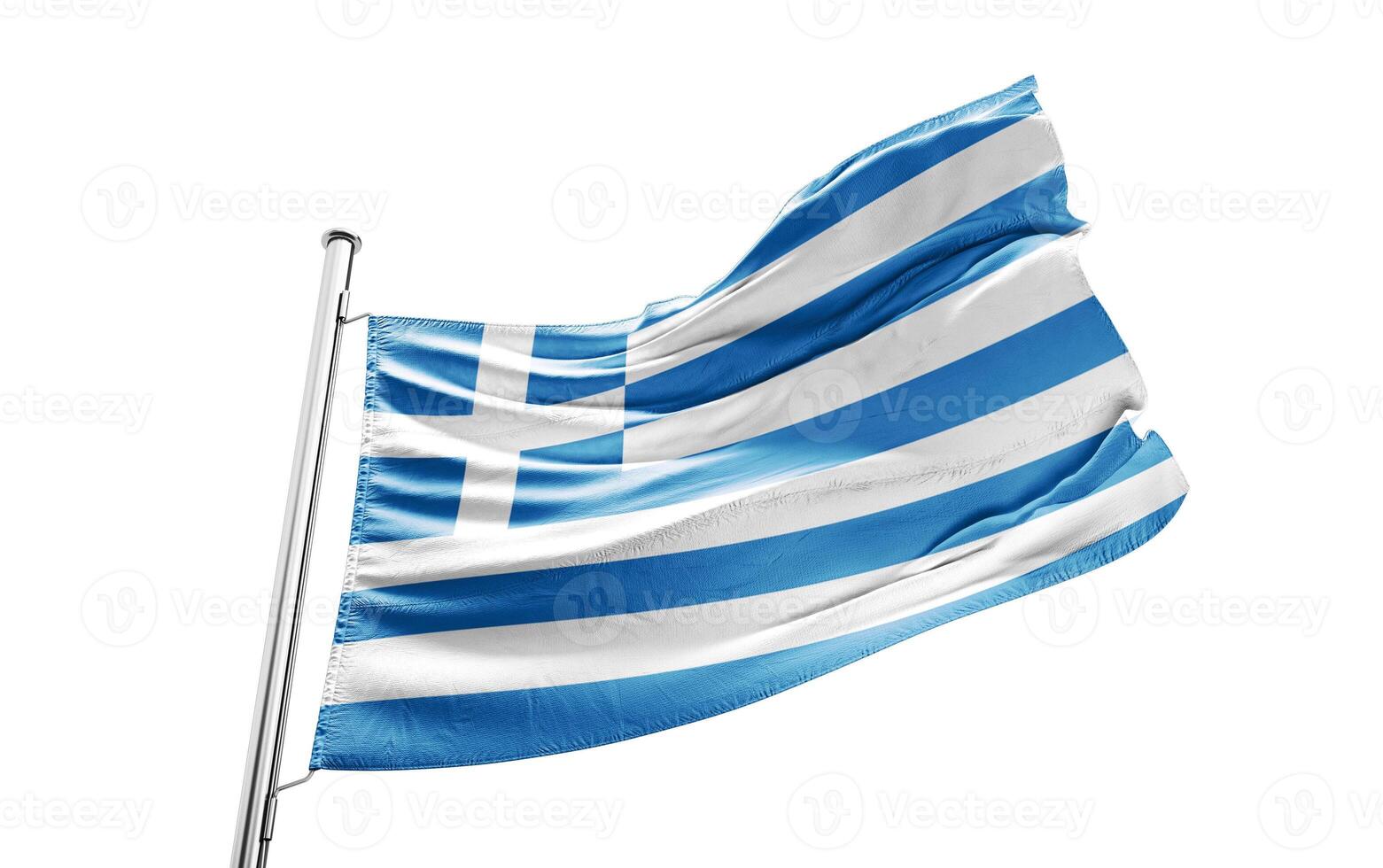 Greece Fabric Flag HD Image photo