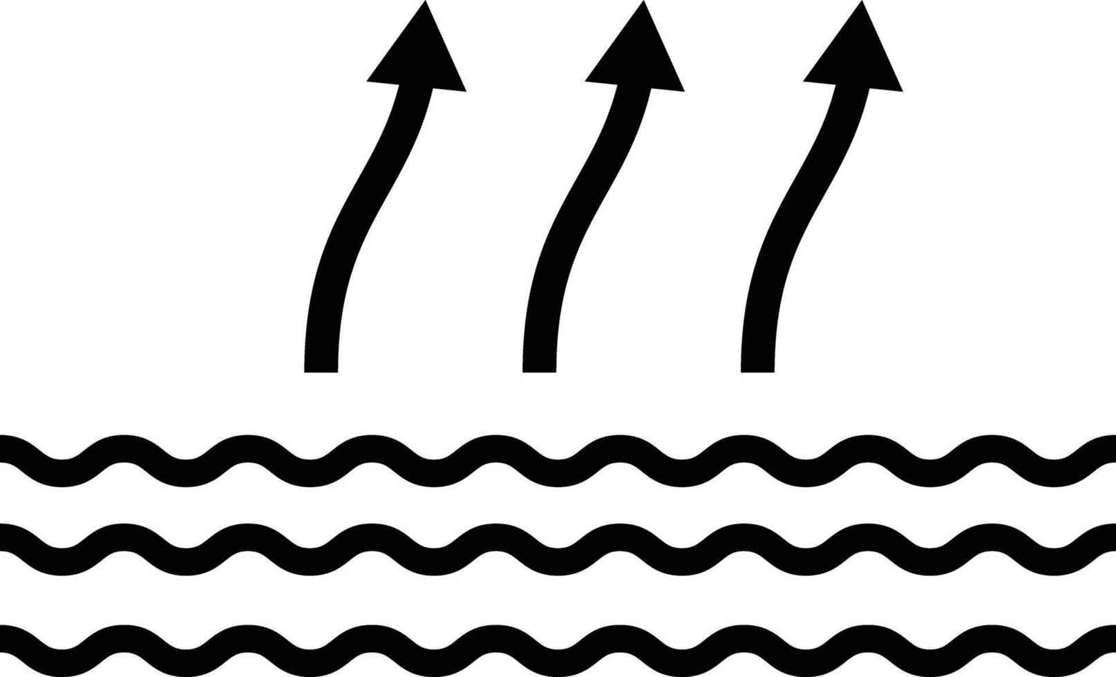 water evaporates icon. skin evaporation sign. flat style. vector