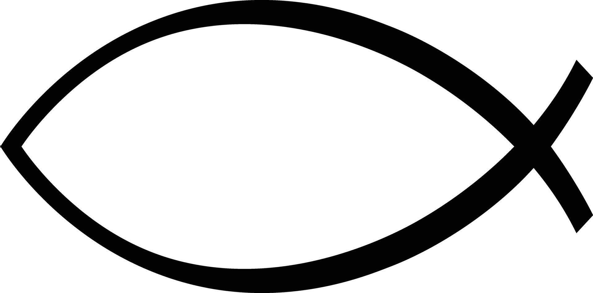 Christian fish icon. Ichthys sign. Religious symbol. Faith in Jesus Christ. flat style. vector