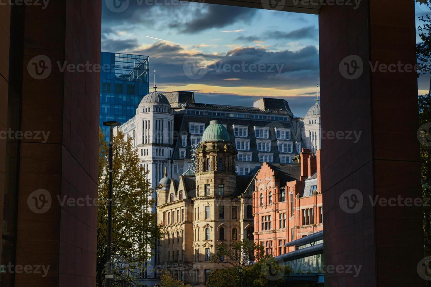 City Buildings Viewed Through an Opening photo