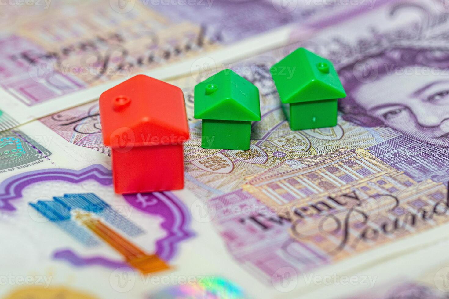 Monopoly Houses on British Pound Notes photo