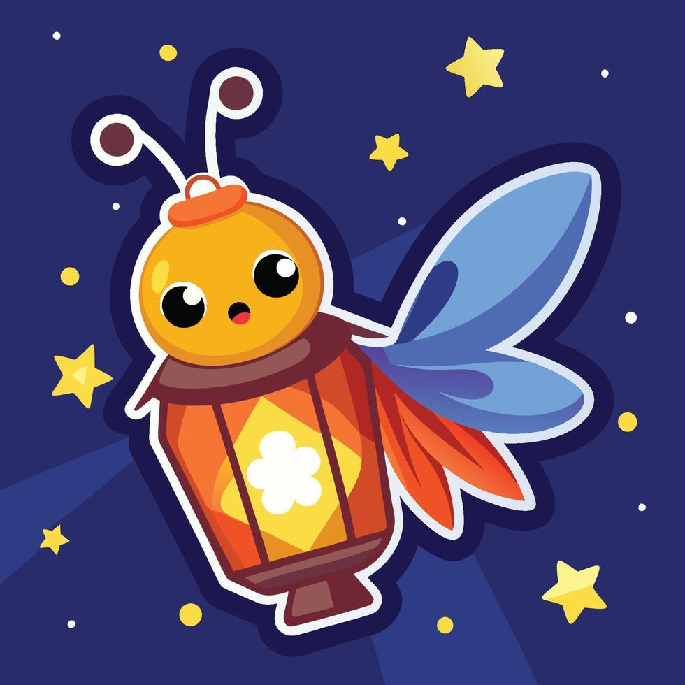 Enchanting Firefly Illuminating the Nocturnal Landscape vector