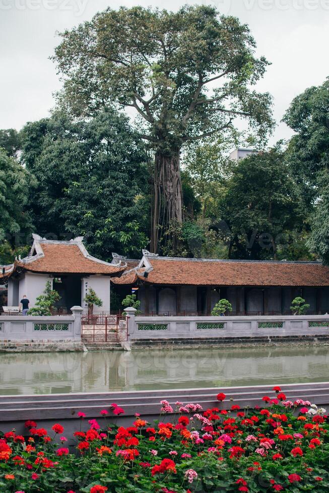 The Temple of Literature Van Mieu in Hanoi, Vietnam. photo
