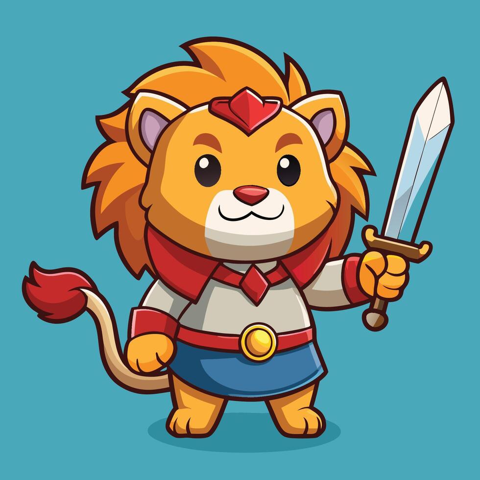Playful Lion Cub Embraces a Toy Mouse with Joy vector
