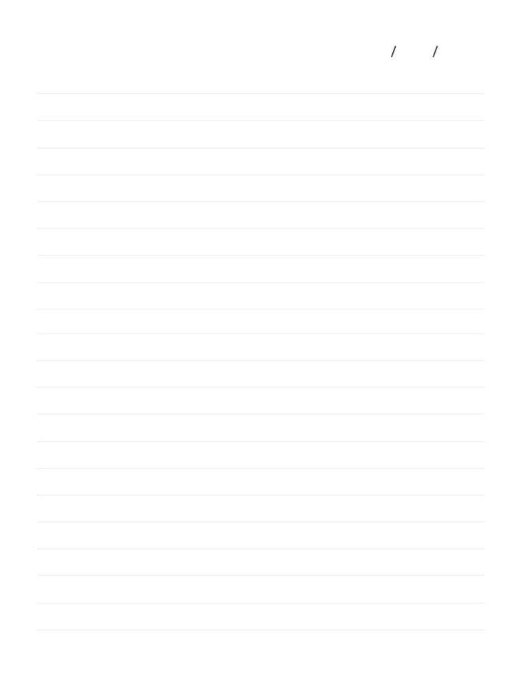 Simple Lined Page Template Printable Writing Paper with Date Section vector