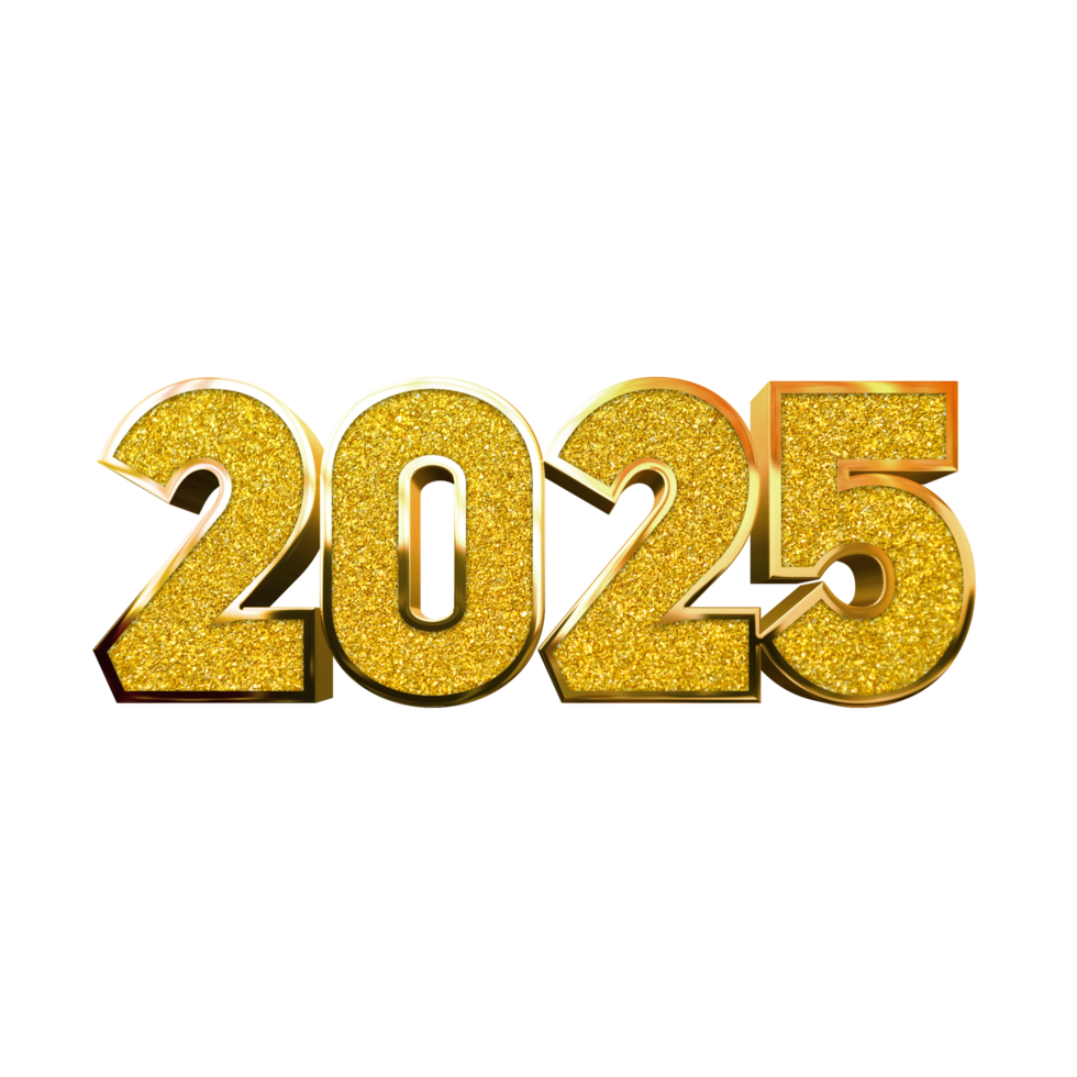 2025 3d typography png