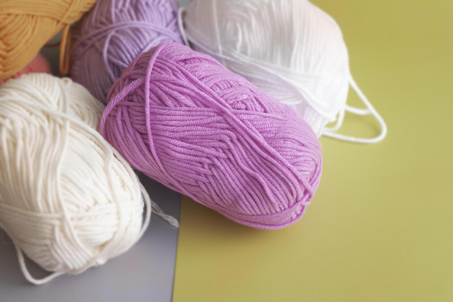 yarn ball put on background. photo
