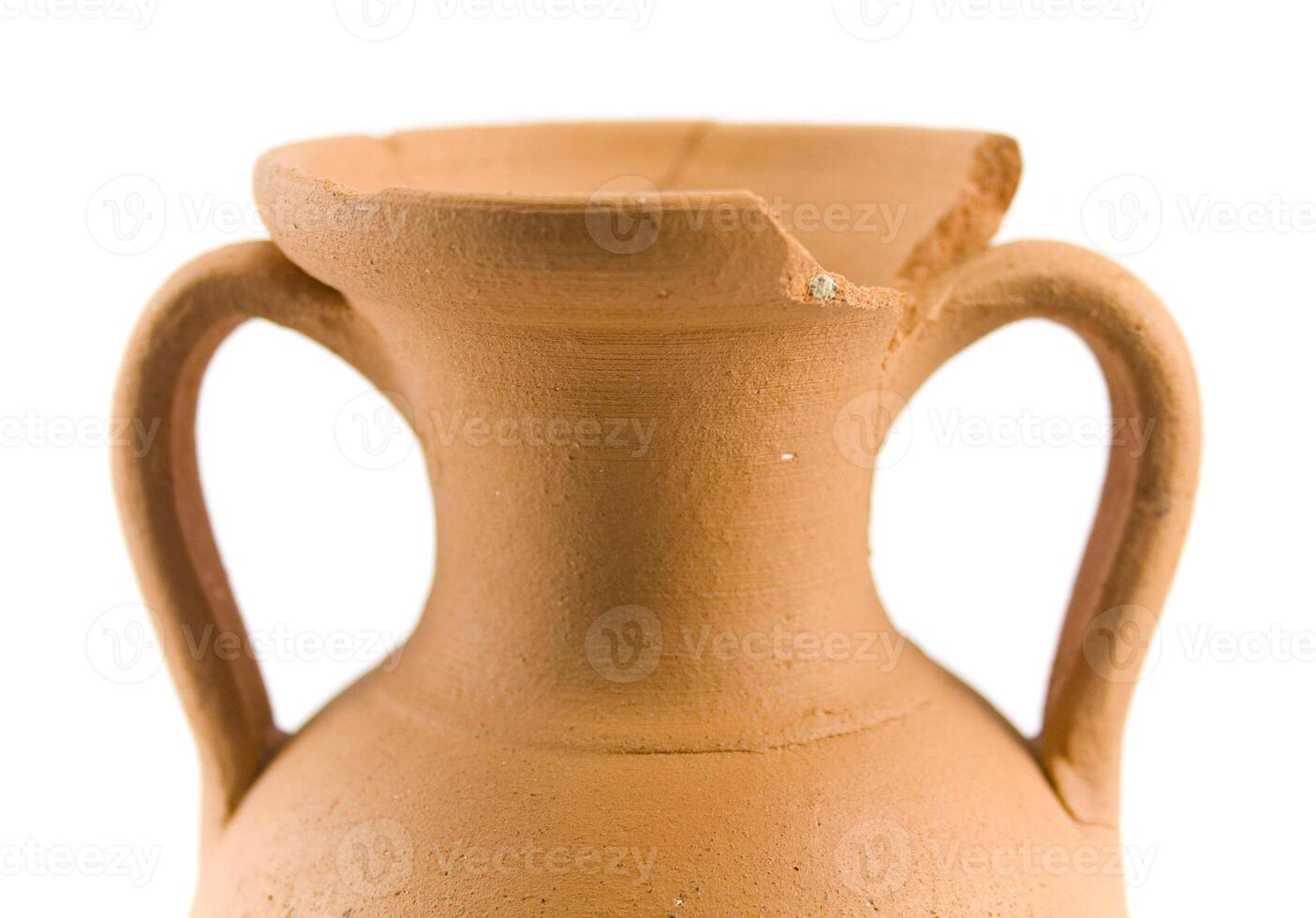 old amphora on white photo